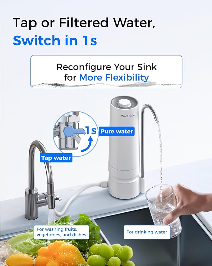 Waterdrop CTF-05 Water Filter for Sink Faucet, Countertop Water Filter System - Image 8
