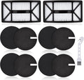Filter Replacement for Bissell CleanView 2492 2488 2486 2494 2487 2492 2491 2484 PowerClean Rewind Pet Vacuum, 4 Foam + Felt + 2 HEPA Filters, Part 1604130 & 1601972 & 1608225