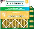 Filterbuy 20x20x4 Air Filter MERV 11 (MPR 1200) Allergen Defense Replacement (5-Pack), Electrostatic Pleated HVAC AC Furnace Filters, Made in USA (Actual Size: 19.50 x 19.50 x 3.63)