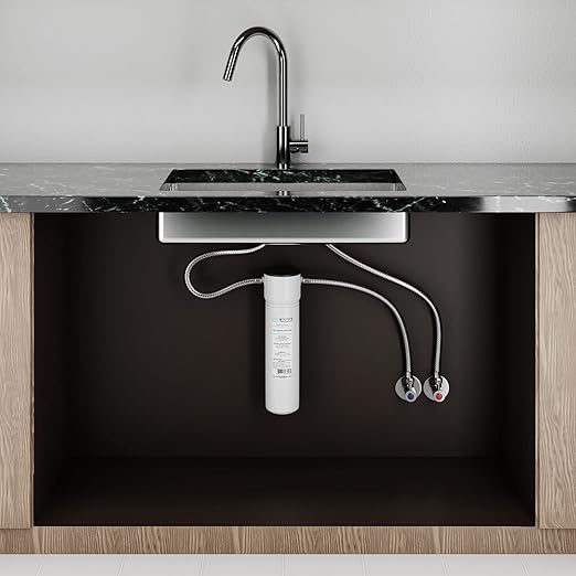 Nu Aqua Under Sink Water Filter System, High Capacity Fast Flow 3/8”, Reduces Lead, Chlorine, Bad Taste & Odor – Direct Connect Undersink Filteration System - 120-Day Trial