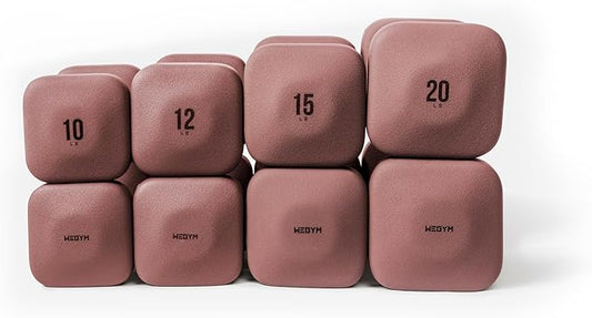 SafeGrip Dumbbells, Anti-Slip, Anti-Roll, Thick Handles, Free Weights, Square Dumbbells for Secure Workouts at Home, Weightlifting, and Personal Training-FlexoryFit