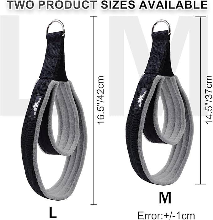 1 Pair Enhanced Pilates Double Loop Straps for Reformer, Thickened D-Ring Handle Straps, Yoga Exercise Accessories in 2 Lengths and Multicolor for Home Gym Workout-FlexoryFit