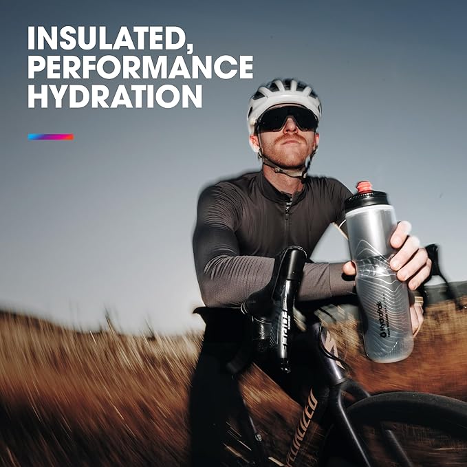 HydraPak Polar Surge Insulated Bike Water Bottle 2-Pack (20oz or 24oz) - High Flow, Fits Most Bike Cages, For Cycling & Sports-FlexoryFit