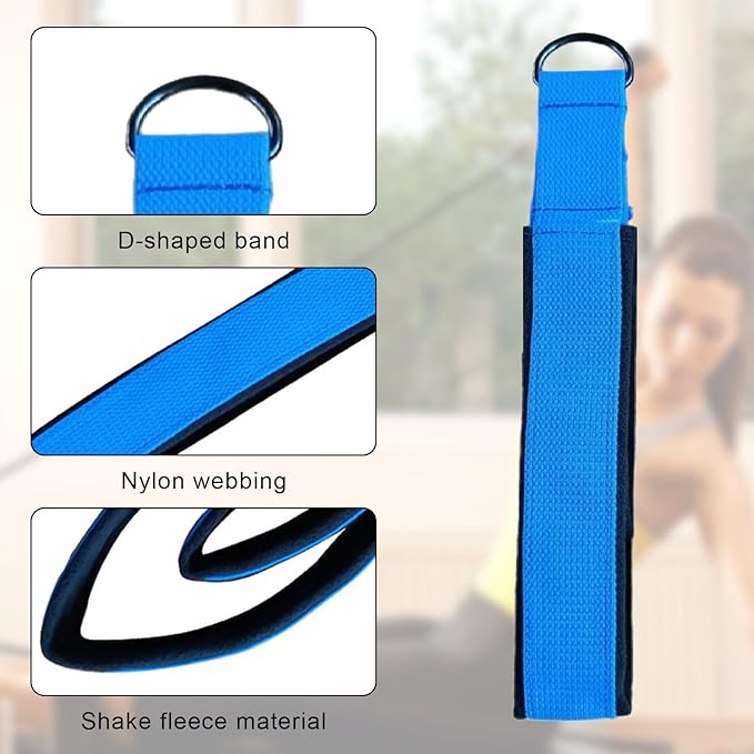 Pilates Double Loop Straps for Reformer, D Ring Straps Handle, Yoga Exercise Straps, 2 PCS-FlexoryFit