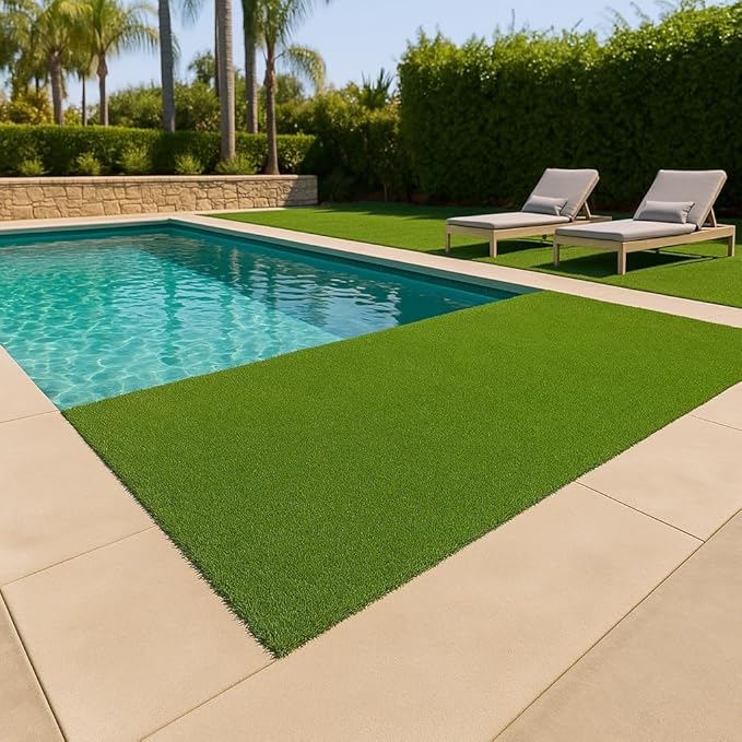 Ottomanson Artificial Turf Golf Hitting Mat 6'6" x 13' Indoor/Outdoor Waterproof Synthetic Fake Grass for Putting Practice Baseball Football Sports Gym Backyard, Custom Size 2' up to 30'
