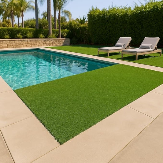 Ottomanson Artificial Turf Golf Hitting Mat 3' x 6'6" Indoor/Outdoor Waterproof Synthetic Fake Grass for Putting Practice Baseball Football Sports Gym Backyard, Custom Size 2' up to 30'