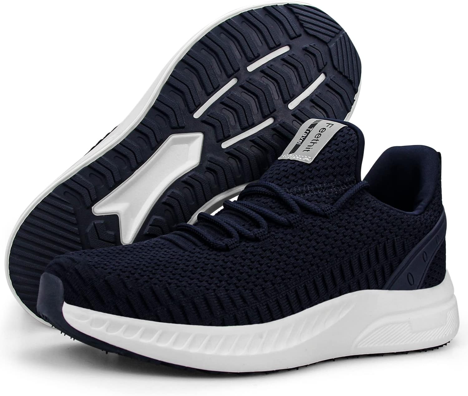 Feethit Mens Slip On Walking Shoes Blade Tennis Shoes Non Slip Running Shoes Lightweight Workout Shoes Breathable Mesh Fashion Sneakers
