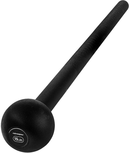 Retrospec Revolve Steel Macebell for Strength Training, Rehabilitation, Stretching, Conditioning and Rotational Training - 5, 7, 10, 15, 20, 30lb Options for Women & Men-FlexoryFit