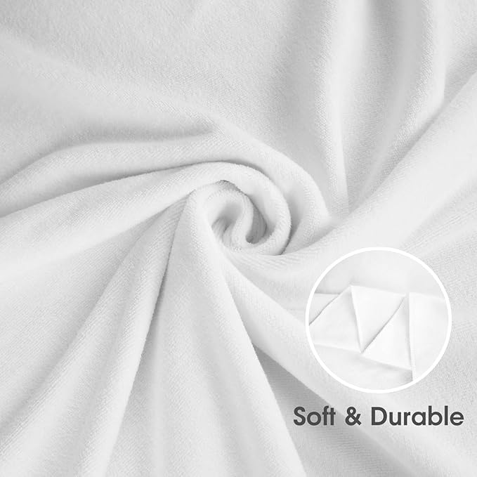 JML Microfiber Bath Towels, Bath Towel Sets (6 Pack, 27" x 55") - Extra Absorbent and Fast Drying, Multipurpose White Microfiber Towel for Bath, Beach, Pool, Sports, Yoga-FlexoryFit