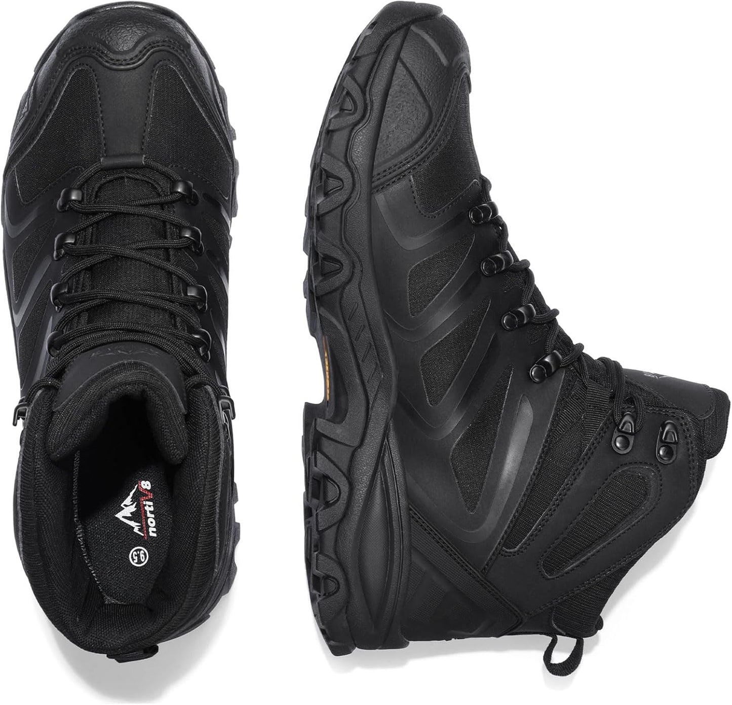 NORTIV 8 Men's Ankle High Waterproof Hiking Boots Outdoor Lightweight Shoes Trekking Trails Armadillo