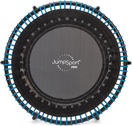 JumpSport 350 PRO Indoor Heavy Duty Fitness Trampoline, 39-inch | 36 Premium EnduroLast 4 Elastic Cords | Customized Bounce with 7 Settings | 300 lb Wt. Rating | 60-Day Free Trial to 350+ Videos-FlexoryFit