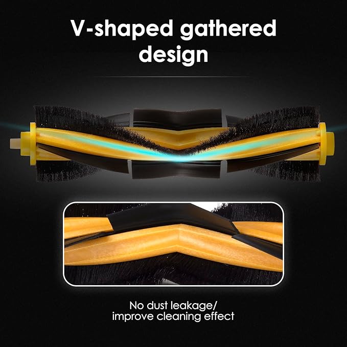 (4 Pieces) N10 Roller Brushes Main Brush Replacement Parts for Ecovacs DEEBOT OZMO N10 N10 Plus 920 950 T8 AIVI Max T9 T5 N5 N7 N8+ N8 Pro DX55 DX93 DJ65 Robot Vacuum