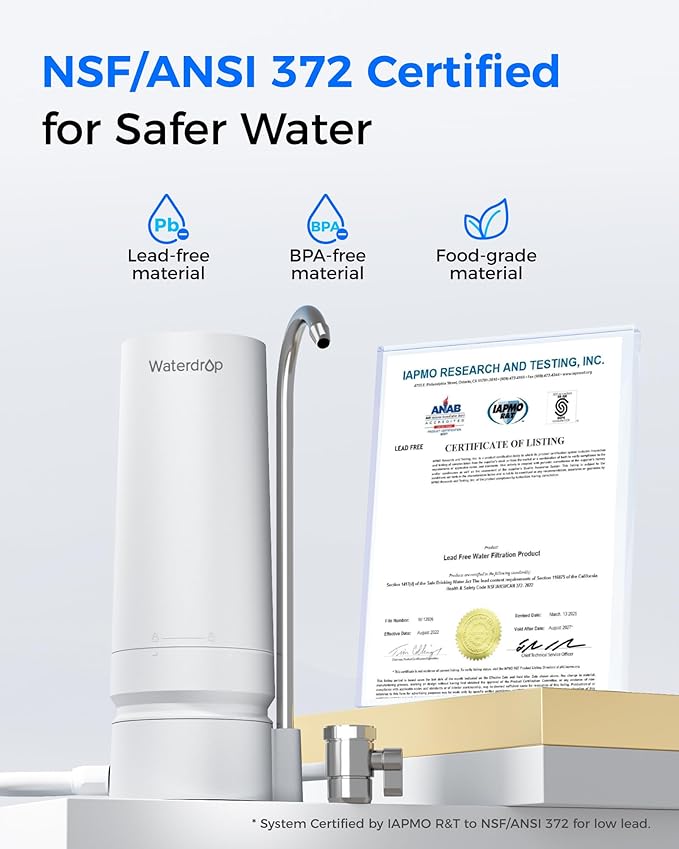 Waterdrop CTF-05 Water Filter for Sink Faucet, Countertop Water Filter System - Image 6
