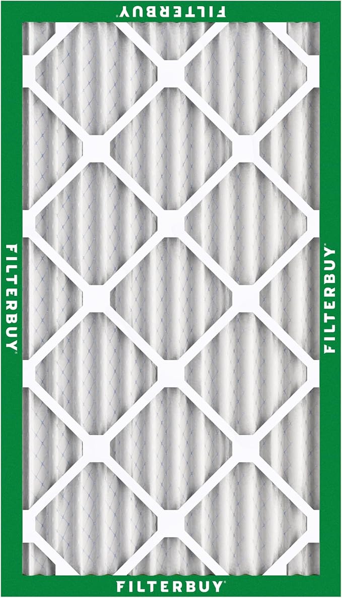Filterbuy 12x24x2 Air Filter MERV 8 (MPR 700) Dust Defense Replacement (12-Pack), Electrostatic Pleated HVAC AC Furnace Filters, Made in USA (Actual Size: 11.38 x 23.38 x 1.75)