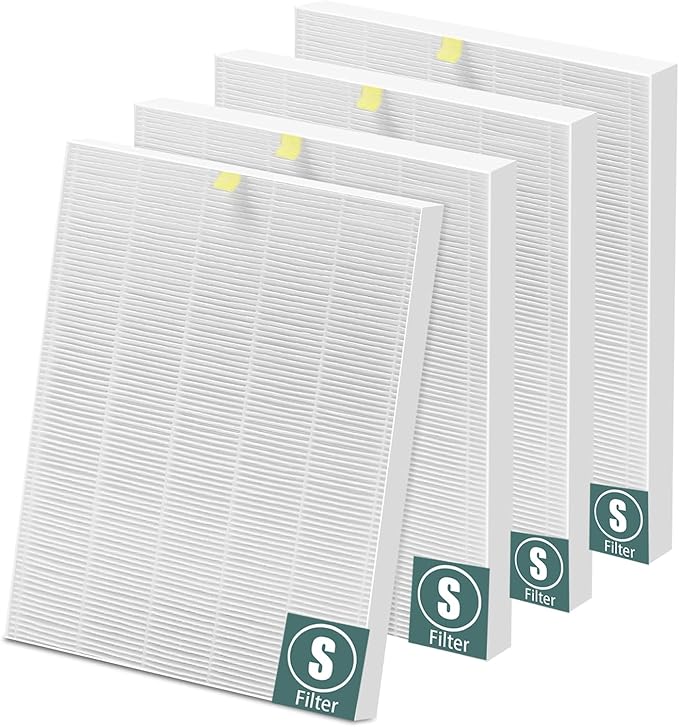 C545 True High Efficiency Replacement Filter S Compatible with Winix C545 Replacement for Winix S Filter Part 1712-0096-00 and 2522-0058-00, 4 Pack