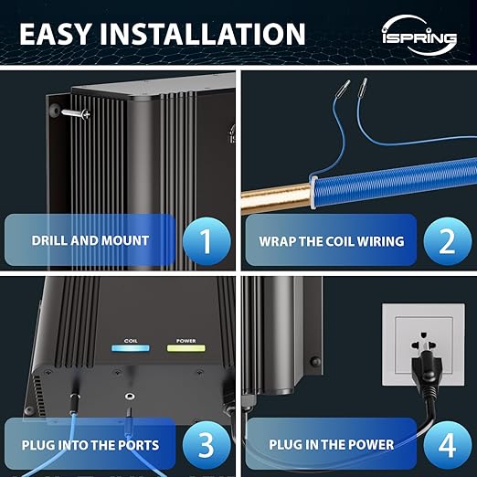 iSpring EDV2 Whole House Super Water Descaler, 10 Times More Powerful Alternative Electronic Salt-Free Hard Water Conditioner, Alloy Construction, Reduces Limescale, Prevents Deposits Build-up