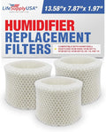 LifeSupplyUSA Humidifier Filter Replacement Wick Filter E Compatible with Honeywell Quietcare HCM-6009, HCM-6011i, HCM-6012i, HCM-6013i, HC-14, HW-14 (3-Pack)