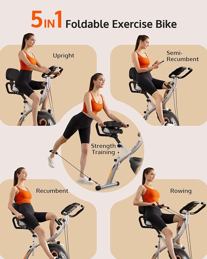 YOSUDA Folding Exercise Bike - Foldable Stationary Bike for Home Gym Workout-FlexoryFit