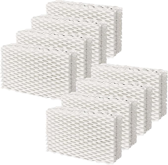 8 Pack Wf813 Eqwf813 Humidifier Filters Compatible with Equate Eqwf813 Eq-2119-Ul Relion RCM-832 RCM-832N ProCare PCCM-832N Cool Mist Humidifier Replacement Filter, White