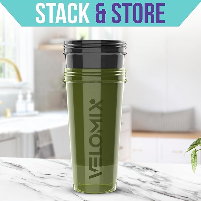 '-2 Pack- 28 oz Protein Shaker Bottles for Protein Mixes - 2x Wire Whisk | Leak Proof Shaker Cups for Protein Shakes | Protein Shaker Bottle Pack | Shakers for Protein Shakes-Green&Black-FlexoryFit