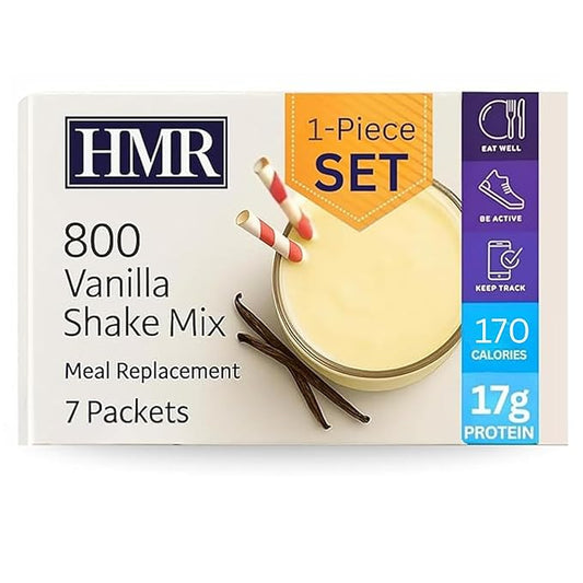 HMR 800 Shake Meal Replacement Mix | Vanilla Shake Powder to Support Healthy Weight Loss | 17g of Protein | Easy to Make | Low Calorie Food | Triple Pack, 7 Servings-FlexoryFit