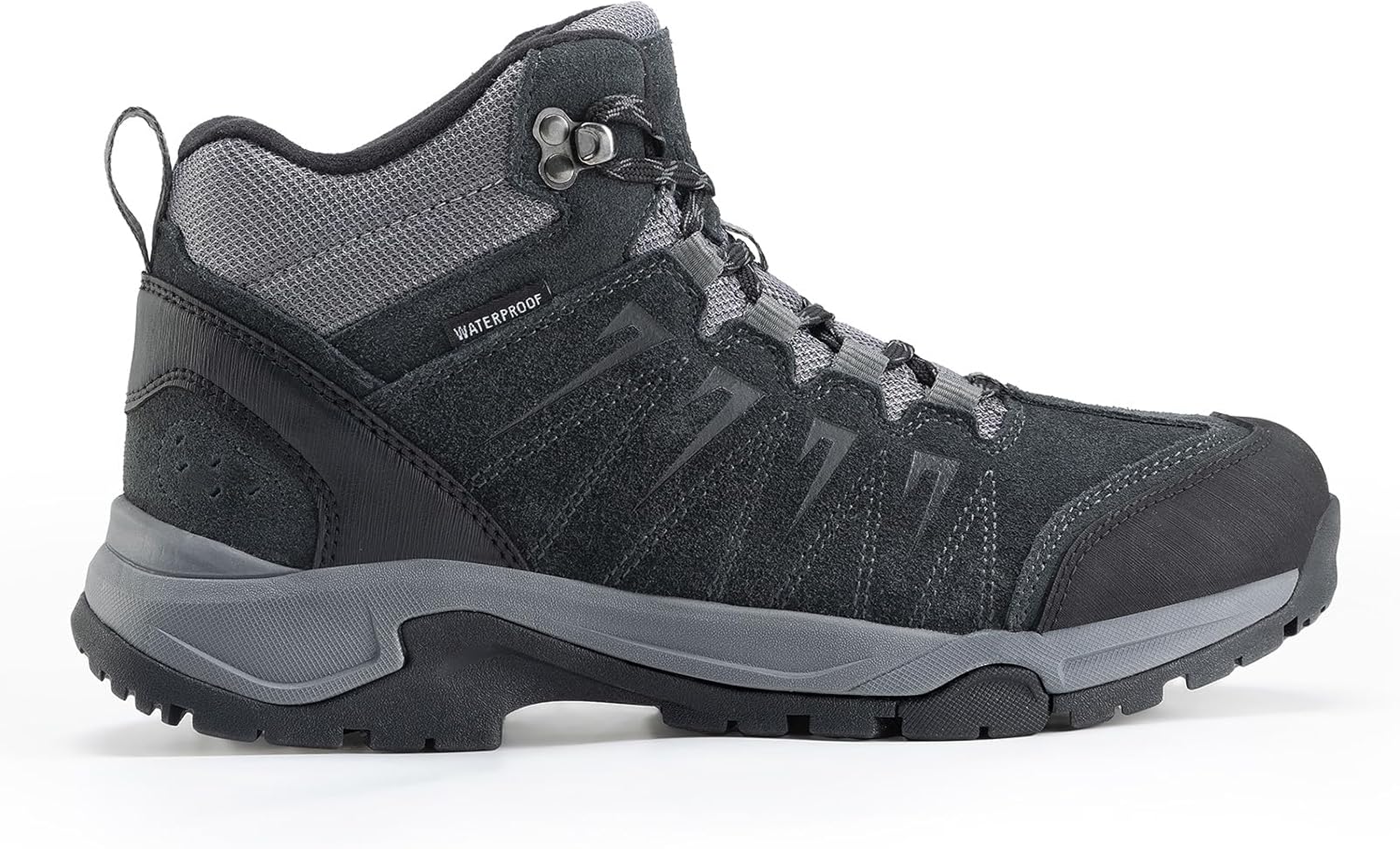 Men's Waterproof Hiking Boots Lightweight Comfortable Leather Mid Ankle Outdoor Trekking Boot
