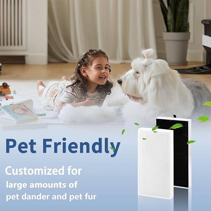 2 Pack Dual Action HEPA-Type Air Purifier Filter Replacement for Febreze and Honeywell U Filter, Repalce FRF102B and HRF201B, FHT170, FHT180, FHT190, HHT270W & HHT290 Series Air Purifier by Funmit