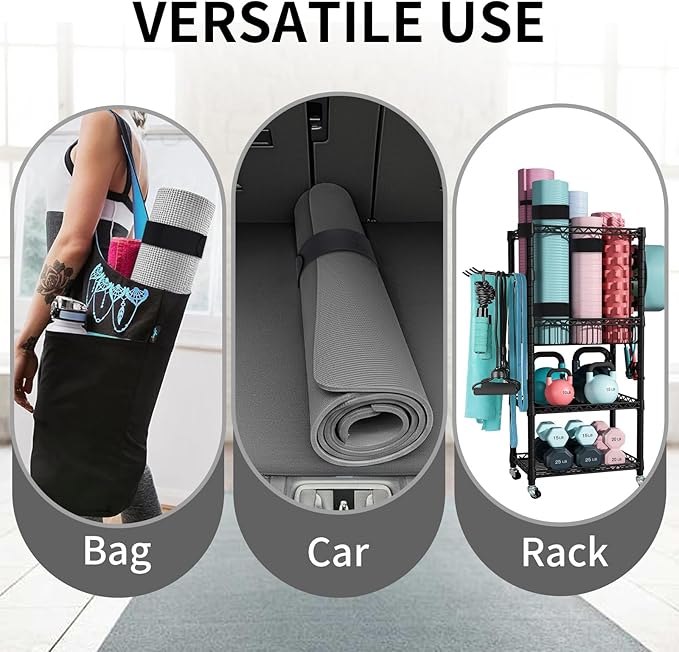 25" Yoga Mat Strap | Slap Band Holder for Carrying and Storage Mats | Rolled Scrunchie Yoga Essential Accessory-FlexoryFit