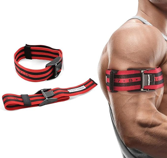 Bands Blood Flow Restriction Bands for Arms Legs & Glutes Extra Wide 2" Straps for Occlusion Training Quick-Release Elastic Strap Ideal for Muscle Growth Without Heavy Weights-FlexoryFit