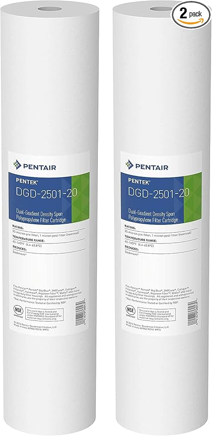 Pentair Pentek DGD-2501-20 Big Blue Water Filter, 20-Inch Whole House Sediment by PENTAIRPENTEK