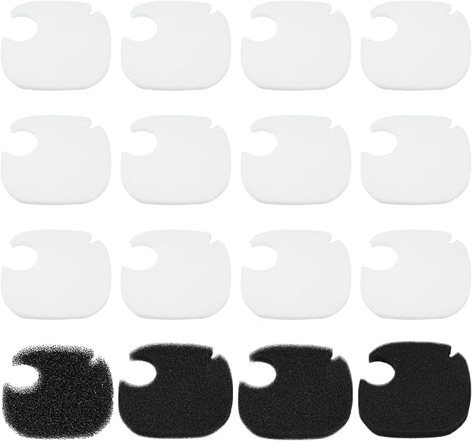 AQUANEAT 16 pcs Replacement Canister Filter Pads Compatible with AMOSIJOY/PONDFORSE 172/225/265GPH Aquarium Filter Media Generic Floss