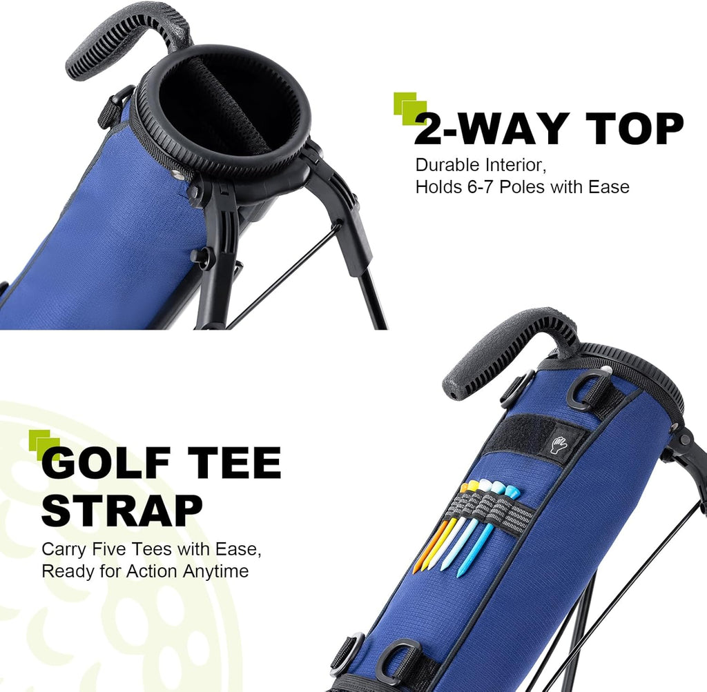 Golf Lightweight Stand Carry Bag– Easy to Carry and Durable Pitch n Putt Golf Bag for The Driving Range, Par 3 and Executive Courses–31.5 inches Tall