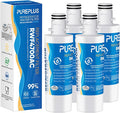 PUREPLUS MDJ64844601 Replacement for LG LT1000P ADQ747935, Kenmore 9980, LT1000, LT1000PC, ADQ74793501, ADQ74793502, LMXS28626S, LMXS30796S, Refrigerator Water Filter, Model: RWF4700AC, 4Pack