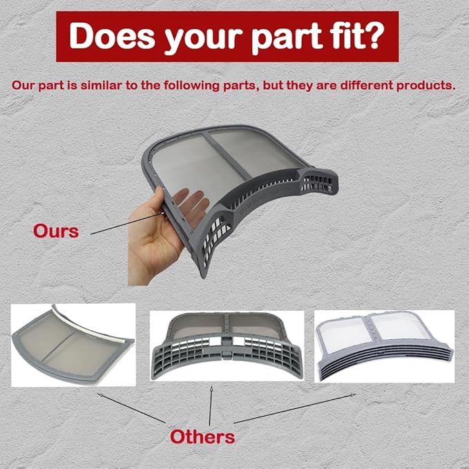 5304511512 Dryer Lint Filter Screen, fit for Electrolux Frigidaire Dryer, replace part 5304505076, 4584403, AP6260854, PS12114610, EAP12114610, Compatible with models EFME517SIW0, EFME517STT0 etc