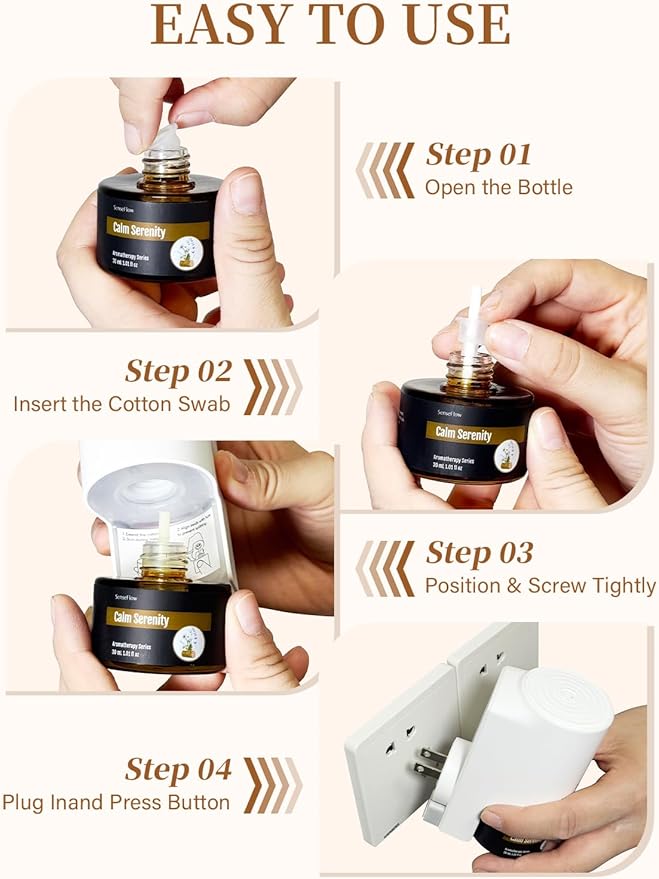 SF101S Smart Wi-Fi Waterless Ultrasonic Essential Oil Diffuser–100% Plant-Based,120-Day Natural Air Freshener & Aromatherapy Scent Diffuser Covers 100㎡ for Home,Hotel-Cineole Rosemary