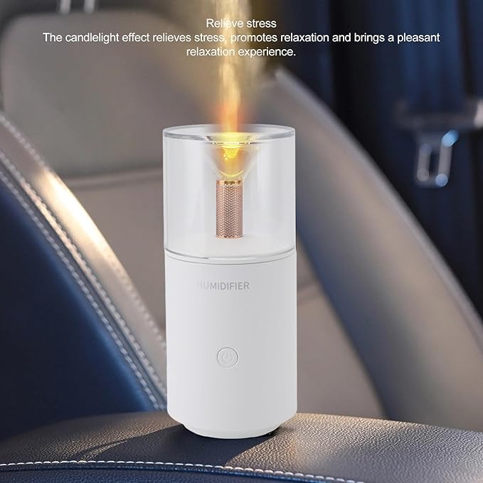 Car therapy Humidifier, Large Mist Volume Diffuser Humidifier Ambient Lighting Desktop USB Essential Oil Diffuser