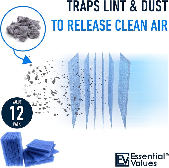 Essential Values 12 Pack Dryer Filter Replacement - Image 3