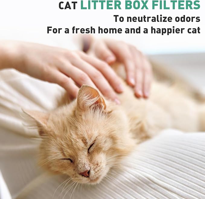 MEWTOGO 3 Pcs Carbon Filters for Cat Litter Box Robot 4 - Thickened and Durable Replacement Filters to Absorb Unpleasant Odors Control Damp from Pets and Keep Home Fresh