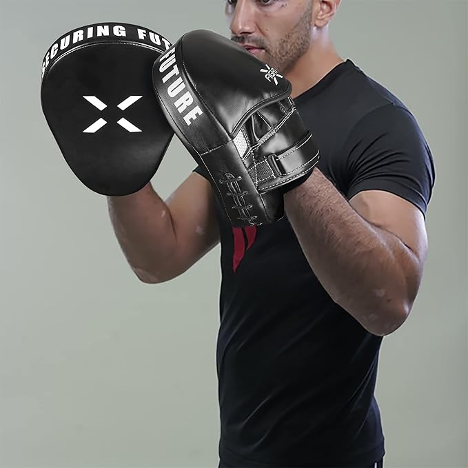 Punching Mitts for Boxing Leather Curved Punch Mitts Men & Women MMA Training Equipment Muay Thai Sparring Training Mitts MMA Hitting Pads Available Multiple Colors