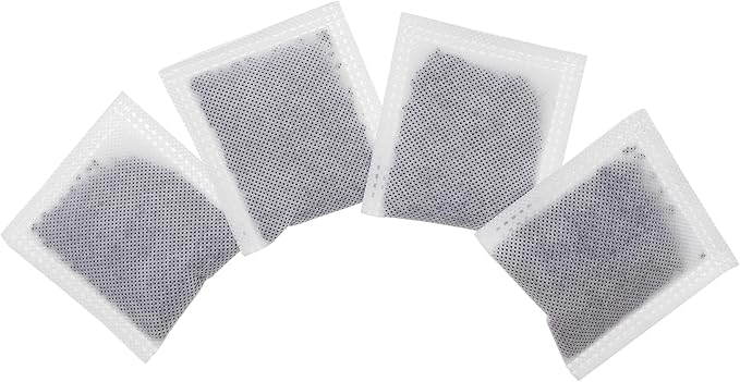 4 Pack Compact Activated Charcoal Odor Absorbing Filter Smaller Refill Deodorizer Compatible with iTouchless Under 8 Gallons Small Trash Cans with Filter Compartment