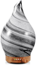 Porseme 100ml Essential Oil Diffuser Glass Color Changing Aroma Air Diffusers Aromatherapy Ultrasonic Cool Mist Humidifier 4 Running Hours Waterless Auto-Off for Sleeping, Yoga, Office, Spa (Ink)