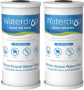 Waterdrop FXHTC Whole House Carbon Water Filter, Replacement for GE® FXHTC, GXWH40L, GXWH35F, Culligan® RFC-BBSA, American Plumber W10-PR, W10-BC, WRC25HD, 10" x 4.5" Cartridge, 5 Micron, Pack of 2