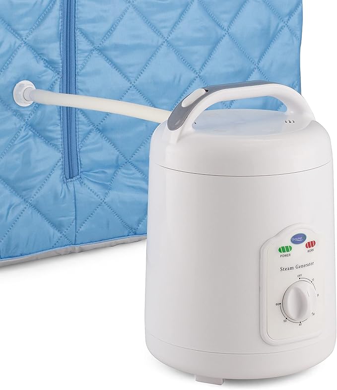 Durasage Portable Personal Steam Sauna for Home – Foldable Full Body Spa Tent with 800W Steam Generator, 60-Min Timer, Chair Included for Relaxation & Wellness