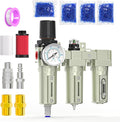 3/4" NPT Heavy Duty Industrial Grade 3 Stage Air Drying System, Auto Drain by MEANLINMEASURE