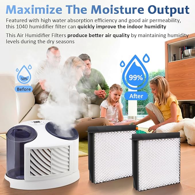 Replacement Humidifier Wick Filter for Essick Air 1040 B40 Super Wick (2-Pack)