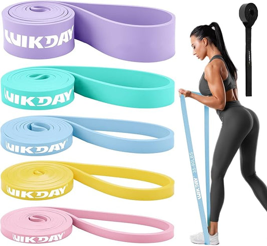 Resistance Bands for Working Out, Exercise Bands, Workout Bands, Pull Up Assistance Bands for Body Stretching Training Physical Therapy Muscle Training for Men & Women-FlexoryFit