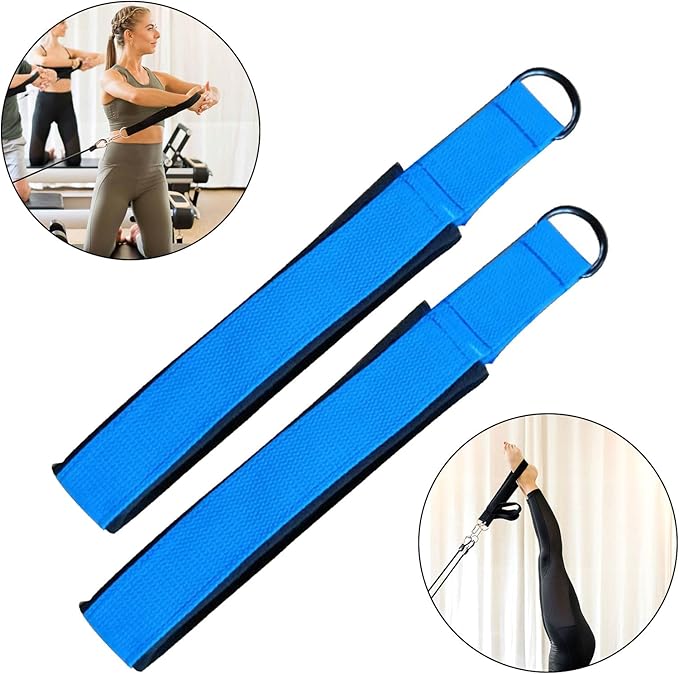 Pilates Double Loop Straps for Reformer, D Ring Straps Handle, Yoga Exercise Straps, 2 PCS-FlexoryFit