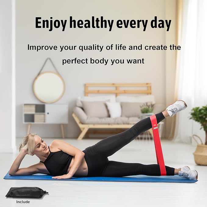 Resistance Bands for Working Out, Exercise Bands Resistance Bands Set with 5 Resistance Levels, Multi-Colored Workout Bands for Indoor & Outdoor Fitness, Leg Strength Training, Yoga-FlexoryFit