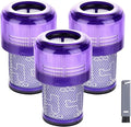 3 Pack Filter Replacement for Dyson V12 Detect Slim, V12 Slim Absolute, V12 Slim Motorhead,V12 Detect Slim Fluffy,3 Filters and 1 Clean Brush,Compare to Part 971517-01