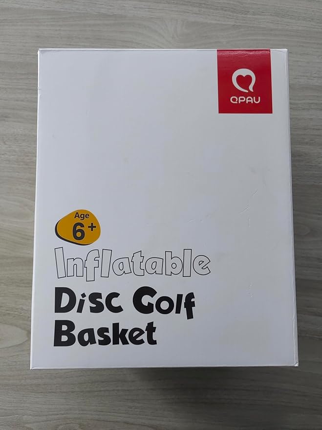 QPAU Inflatable Disc Golf Set for Kids Family Fun, Portable Outdoor Yard Games Set With 4 Frisbee Discs & Pump, Kids Toys for Golf Practice, Backyard Camping Lawn Pitching Games - Ideal Teen Boy Gifts